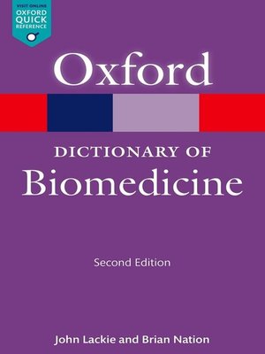 cover image of A Dictionary of Biomedicine